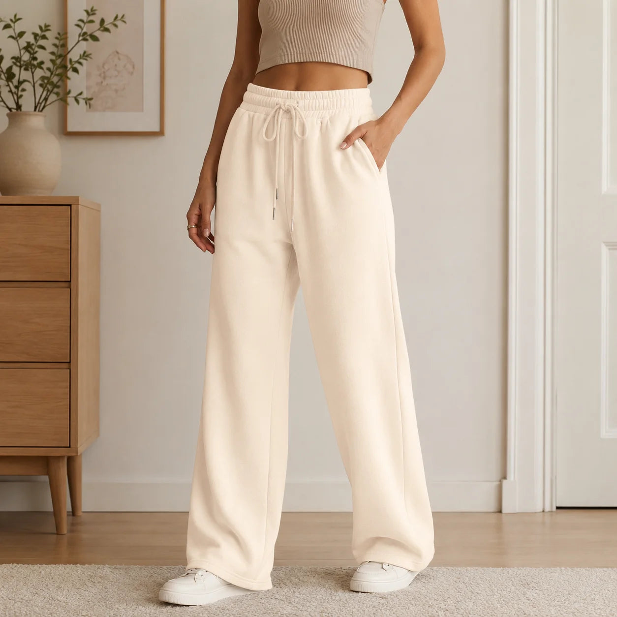 Pantaloni Larghi da Donna con Coulisse | Joggers Casual Streetwear con Tasche