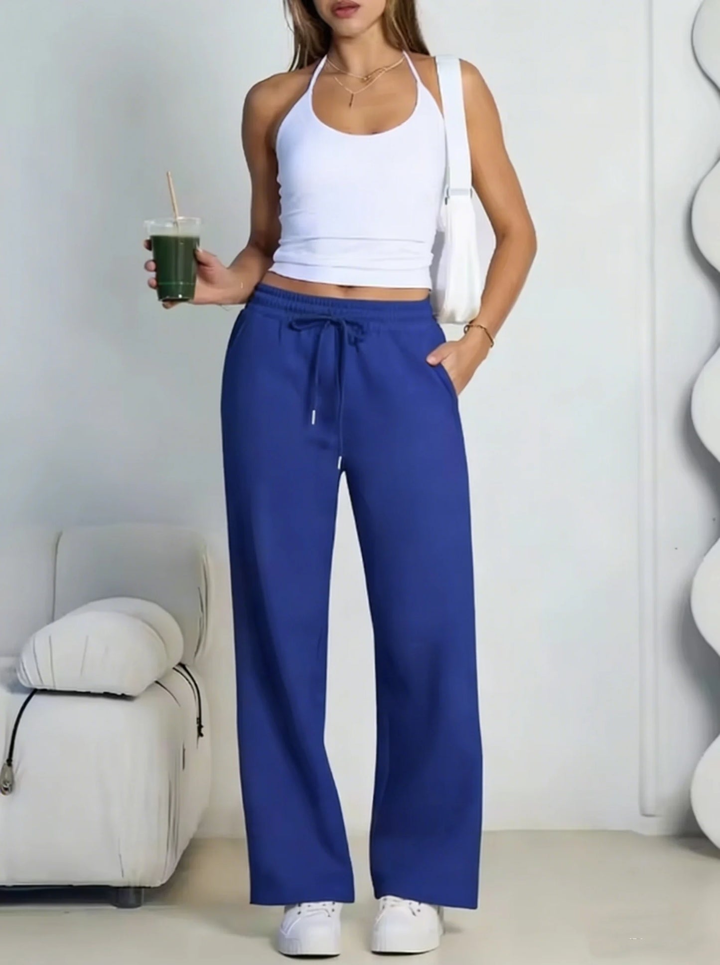 Pantaloni Larghi da Donna con Coulisse | Joggers Casual Streetwear con Tasche
