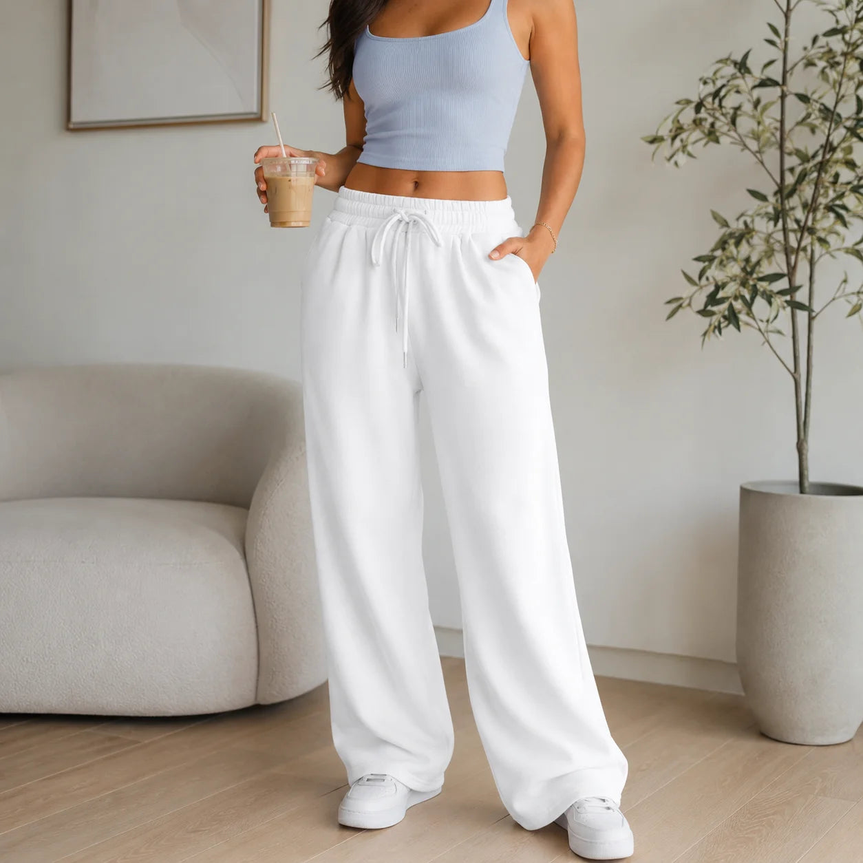 Pantaloni Larghi da Donna con Coulisse | Joggers Casual Streetwear con Tasche