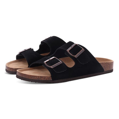 Comwarm Sandali classici in sughero per donna Uomo Moda Morbida suola spessa Pantofole in sughero Sandali da spiaggia estivi Sandali piatti open toe per la casa