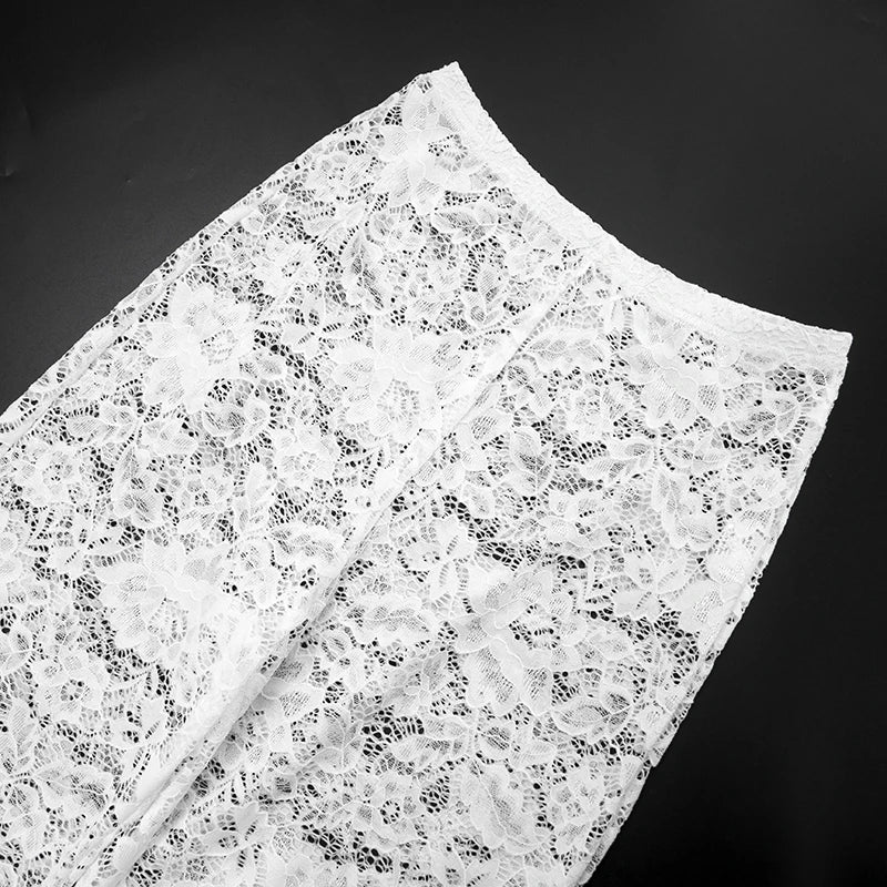 Minuit — Completo Due Pezzi Donna in Pizzo Jacquard | Outfit Serata Elegante