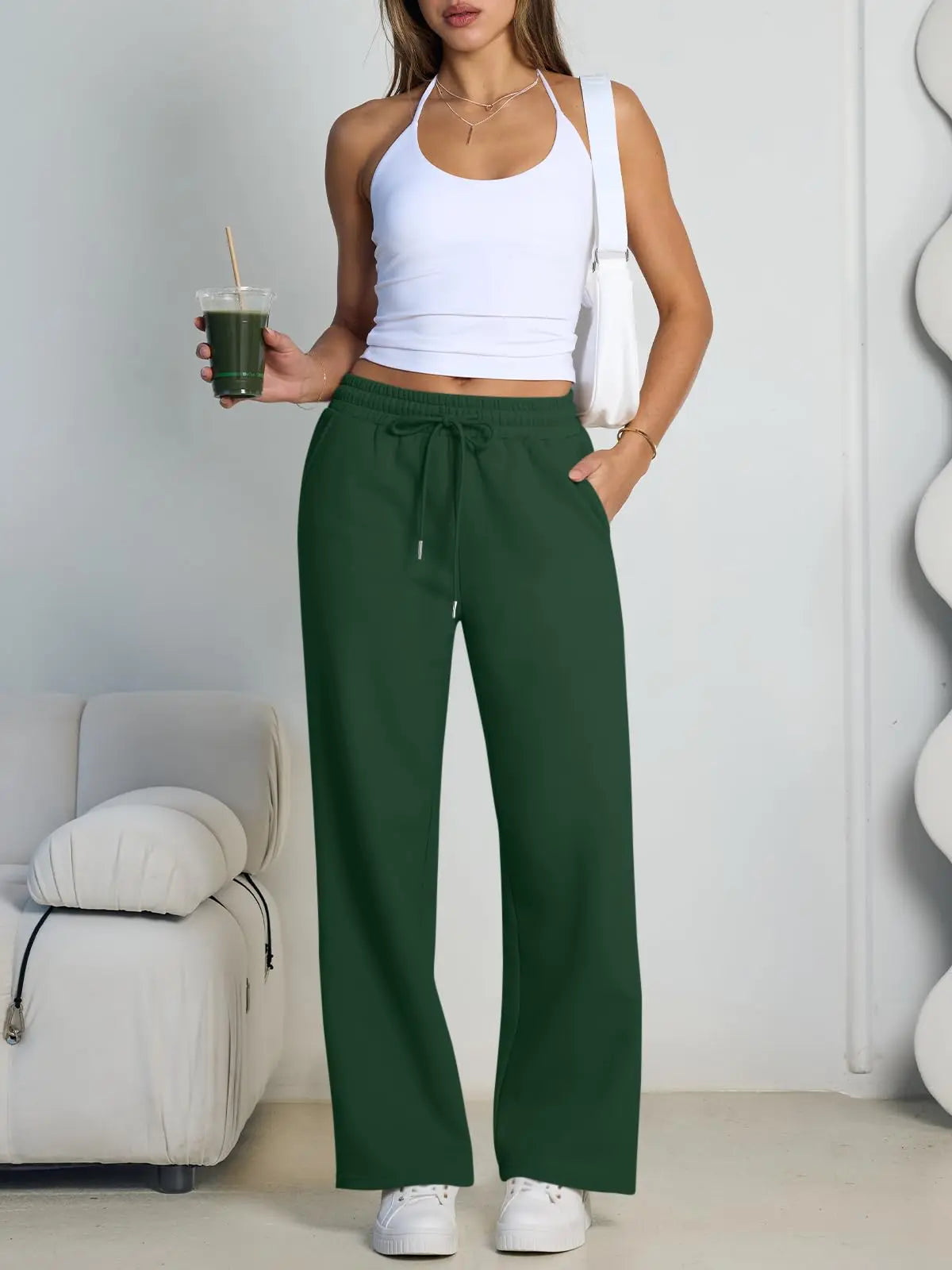 Pantaloni Larghi da Donna con Coulisse | Joggers Casual Streetwear con Tasche
