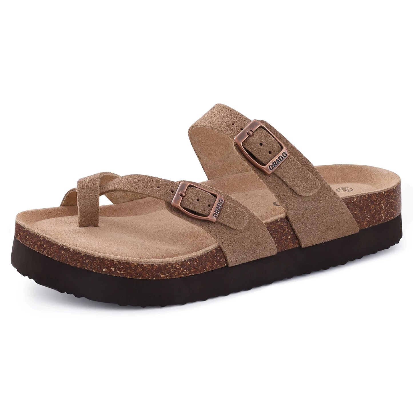 Comwarm Sandali classici in sughero per donna Uomo Moda Morbida suola spessa Pantofole in sughero Sandali da spiaggia estivi Sandali piatti open toe per la casa