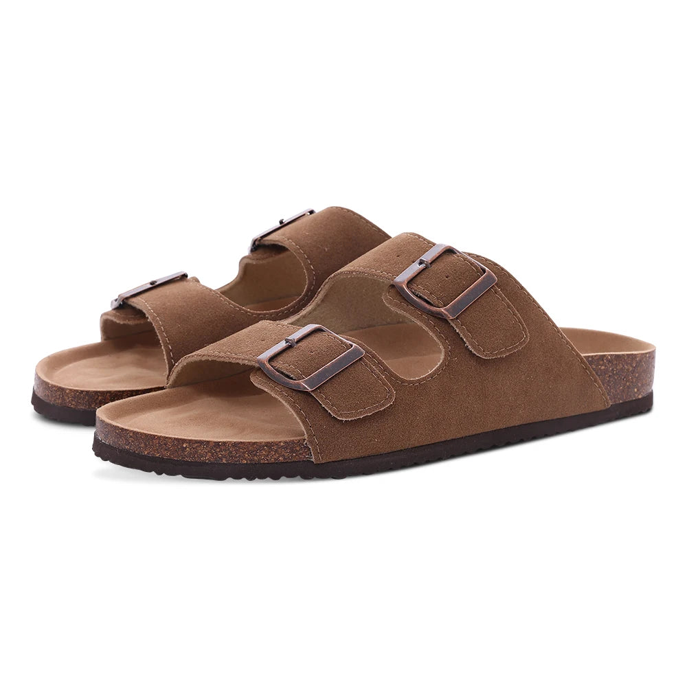 Comwarm Sandali classici in sughero per donna Uomo Moda Morbida suola spessa Pantofole in sughero Sandali da spiaggia estivi Sandali piatti open toe per la casa