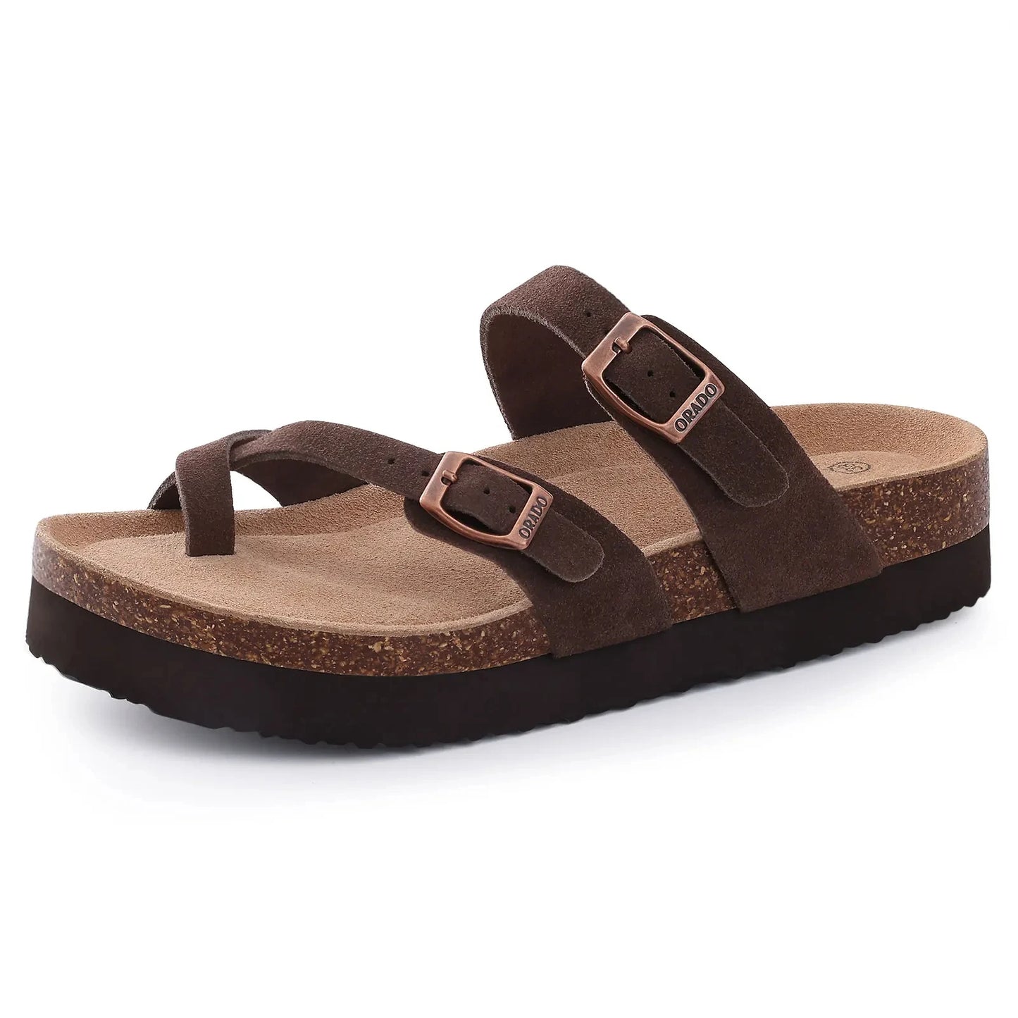 Comwarm Sandali classici in sughero per donna Uomo Moda Morbida suola spessa Pantofole in sughero Sandali da spiaggia estivi Sandali piatti open toe per la casa