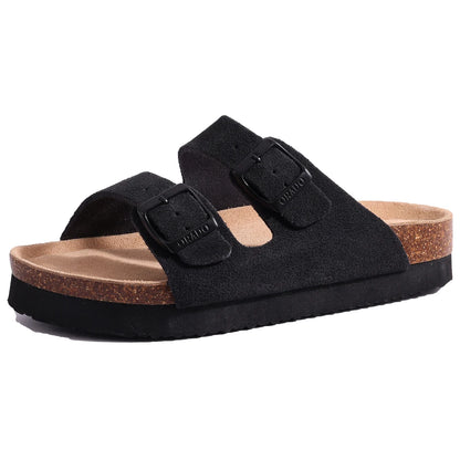 Comwarm Sandali classici in sughero per donna Uomo Moda Morbida suola spessa Pantofole in sughero Sandali da spiaggia estivi Sandali piatti open toe per la casa