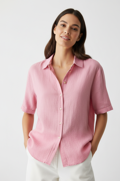 Linen Camicia - Variante Rosa